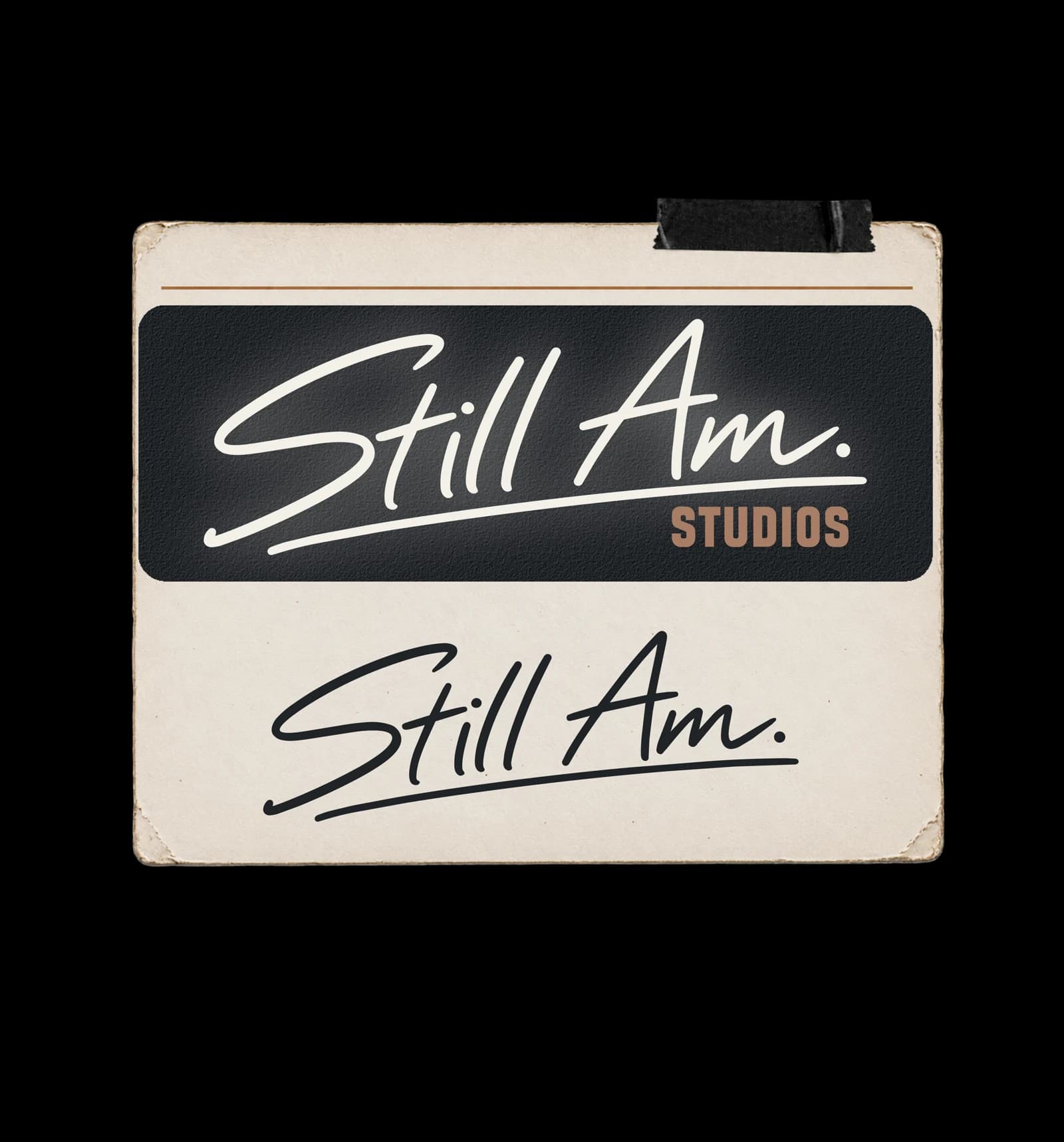 Still Am Studios logo proof card